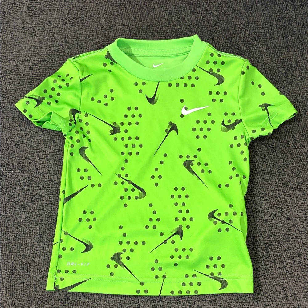 Nike Neon Green T-Shirt with Black Dots